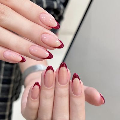 カラーフレンチ／ラメフレンチネイル💖💖