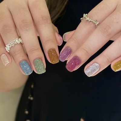 【ハンド】オフあり💚フラッシュネイル