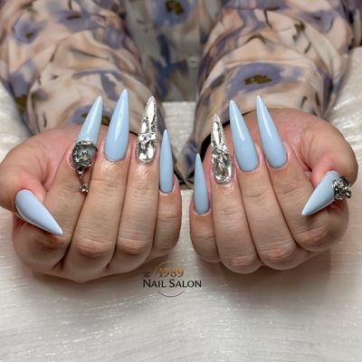 【チップ長さだし】4本アート/パーツ付け放題 ￥9,500→￥8,900
