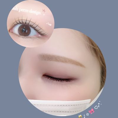 まつげパーマ＋眉毛カラー🤎(wax込み)