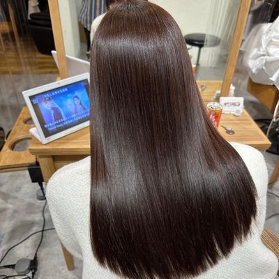【酸性ストレート】カット+髪質改善 美髪ストレート ¥18,700
