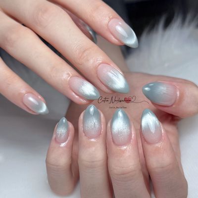チークネイル_No①🎀グラデーション🎀ミラーネイル💅