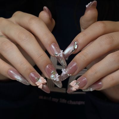 チップ長さだし10本アート指定シール&パーツつけ放題14800