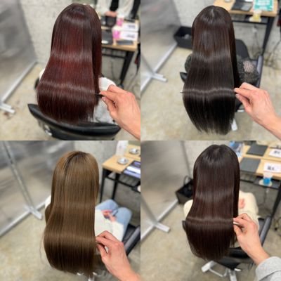 【髪質改善フルコース】美髪矯正+カラー+カット+エステトリートメント¥27500