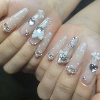 🔴学生限定🔴ネイルチップ10本長さ出し+ワンカラー+パーツつけ放題