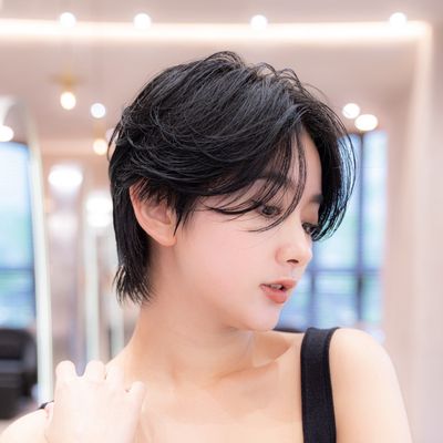 前髪パーマ