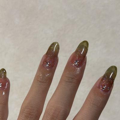 【オフ無】Bijou Veil Gradation(透け感グラデ×ラメ×ビジュー