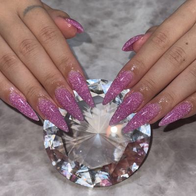 【アクリルスカルプ】ワンカラー/ラメグラ💅🏽