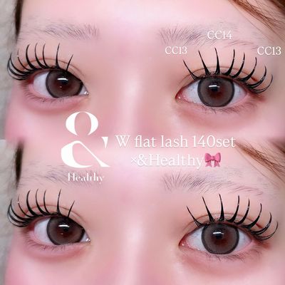 【&Healthy🍑】まつげパーマ＋ダブルフラット◇60set