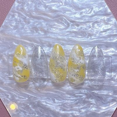 🍋レモンミンクニュアンスネイル🍋