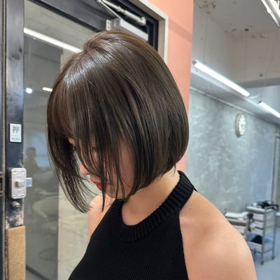 似合わせカット+ナチュラル縮毛矯正+ケアカラー+ハホニコトリートメント
