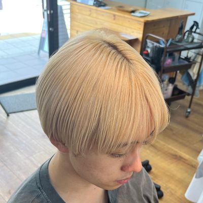 【メンズ限定】2ブリーチ＋カラー＋髪質改善トリートメント