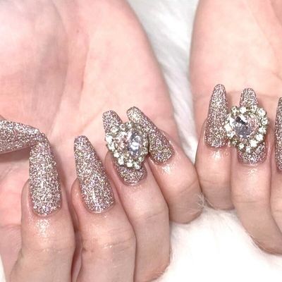 【ワンポイントが超かわいい☆No2】ビジュー2つ付きマグネットorフラッシュ☆