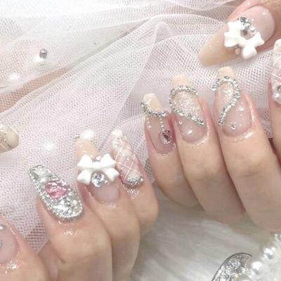 【長いネイルがかわいい！】】長さだし10本＋アートフリーコース