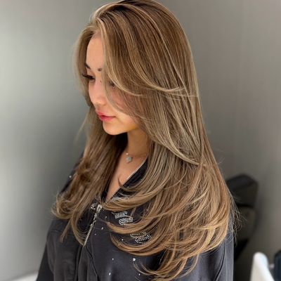 【海外GAL風🇺🇸】艶髪ワンカラー❤️