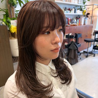 透明感カラー＋髪質改善ULTOWAトリートメント＋マイクロバブル