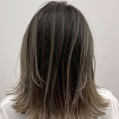 ★ファイバープレックス白髪ぼかしハイライト×艶カラーxカットx3STEPtr★