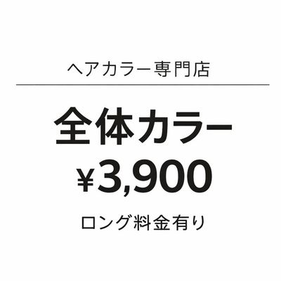 全体カラー【ヘアカラー専門】