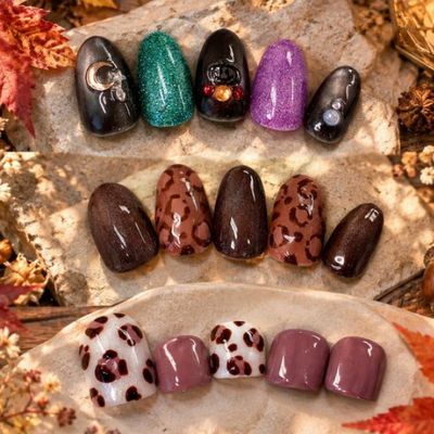 【秋のハロウィン＆流行のレオパードネイル♪】