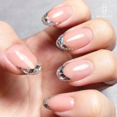 【Gel Glass French Nails】
ガラスフレンチネイル💎