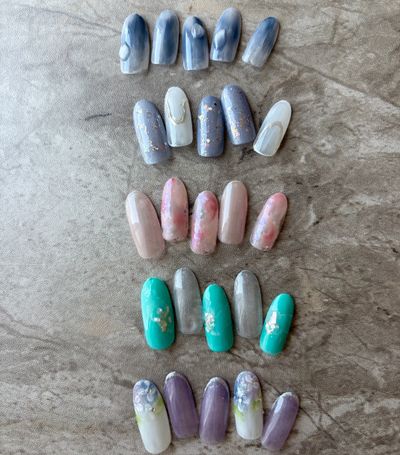 定額ネイル、シンプル、カラーグラデーション