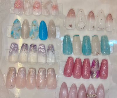 ジェルチップ長さだし定額コース￥9,800→￥8,500