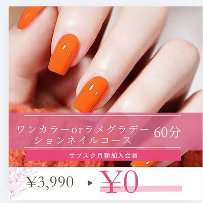 シンプルネイルコース　オフ別　50分