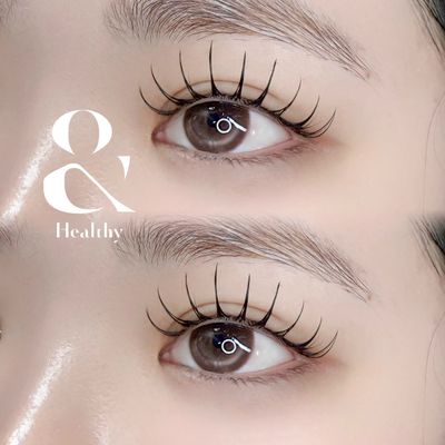 【&Healthy】フラットラッシュ120本+まつげパーマ