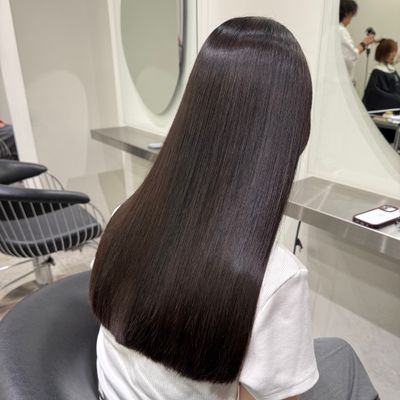 似合わせデザインカット+髪質改善ストレート