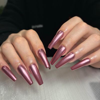 《チップ長さだし》 きらきらミラーネイル ¥8600(パーツ2つサービス)