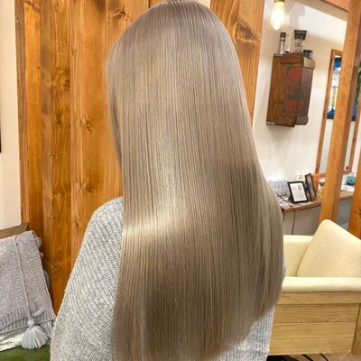 【圧倒的艶感◆美髪メニュー】弱酸性髪質改善ストレート＋熱ケア