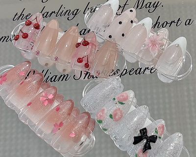 ★大人気【春限定】ワンホンちゅるん春ネイル4種類から選べるデザイン¥7580