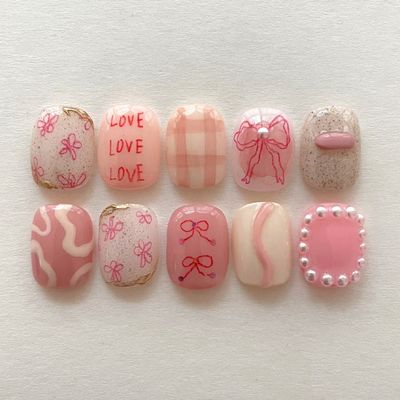 【再来】韓国っぽ手描きデザイン🎀120分やり放題🎀持ち込み🉑！オフ無料