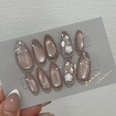 【オーダーネイルチップ】🦋成人式/結婚式/イベント/普段使いに＊