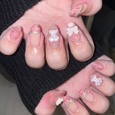 自爪アートやり放題コース❤︎長さだし、パーツ別途追加料金