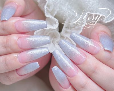 フルチップ長さだし🎀ワンカラーorラメグラデーション