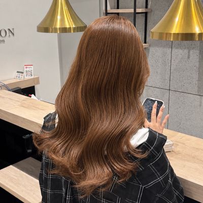 🤍ブリーチなし透明感カラー🤍 ブリーチなしダブルカラー＋トリートメント