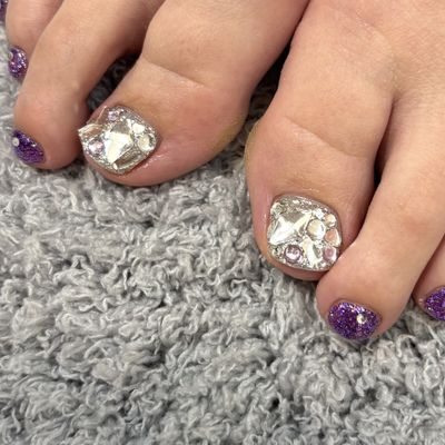 【初回オフ無料】派手フット🦶❤️‍🔥ストーン埋め尽くし