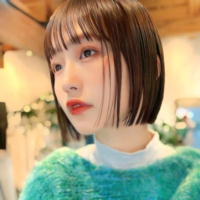 
【縮毛矯正】ハーフストレートパーマ＋カット【表参道前髪顔周りレイヤーボブ