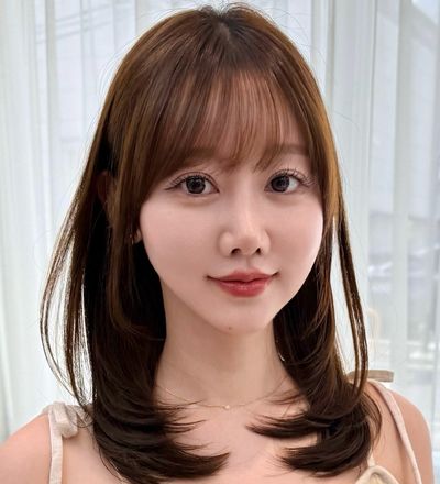 面長さん必見 中顔面短縮レイヤーカット