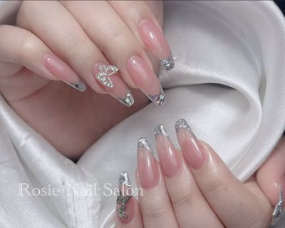 ◇新規オフ割◆《チップ長さだし》 大人キレイ♪ガラスフレンチ ¥10980