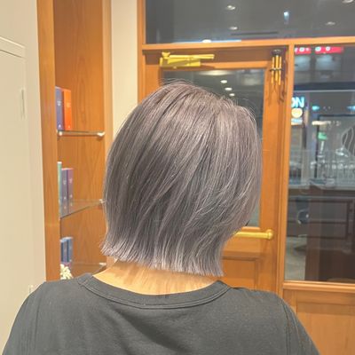 カット+髪質補修ケアカラー+高濃度ケラチントリートメント✨️