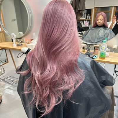 似合わせカット+ケアブリーチ2回+ケアカラー+ハホニコトリートメント
