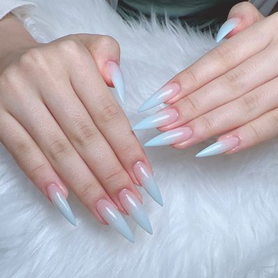 チップ10本長さだしグラデーション