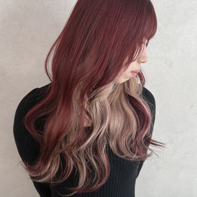 ワンカラー＋インナーカラー＋髪質別1ステップトリートメントTR￥￥9900