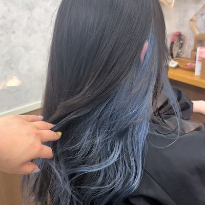 インナーカラー+オンカラー+カット+前処理+xトリートメント