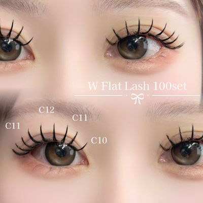 【濃さ重視‼️🍒】ダブルフラットラッシュ 100set（200本）💛