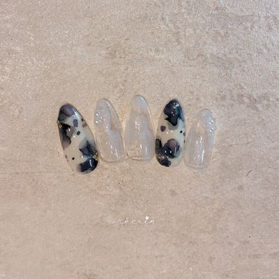 インクでふんわりニュアンスお花ネイル♡オフ込み¥7,000