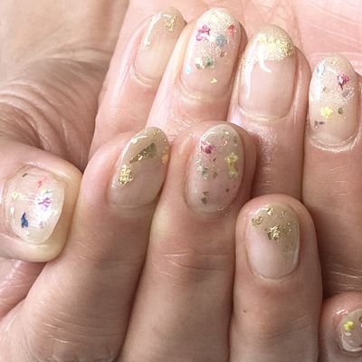 ジェル春アートオフ込み♫