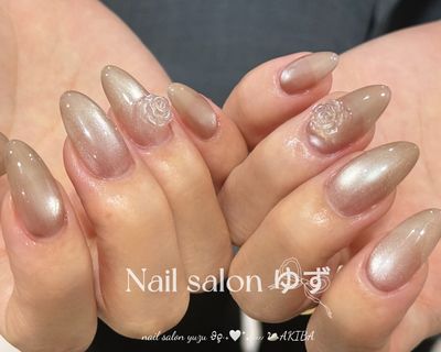 【ハンド】マグネット/ワンカラーラメグラデ+2個大パーツ¥6980